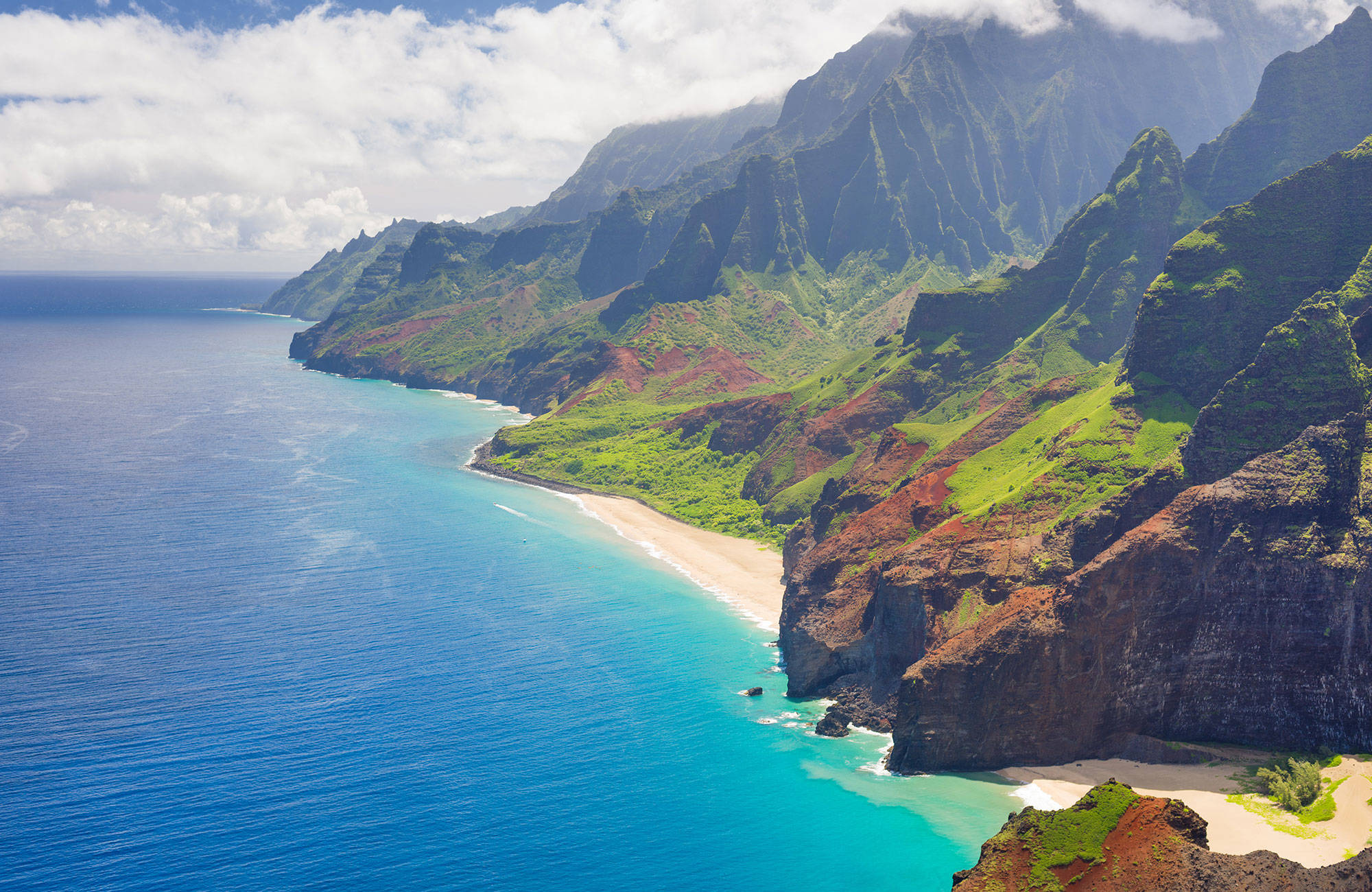 vacker kustlinje på hawaii