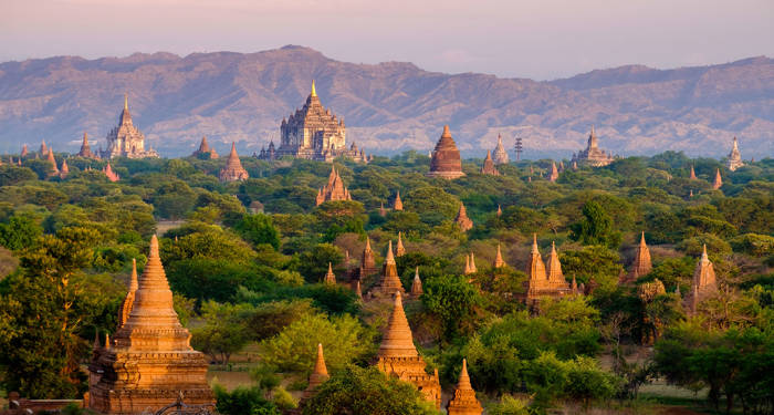 Vackra tempel i Burma