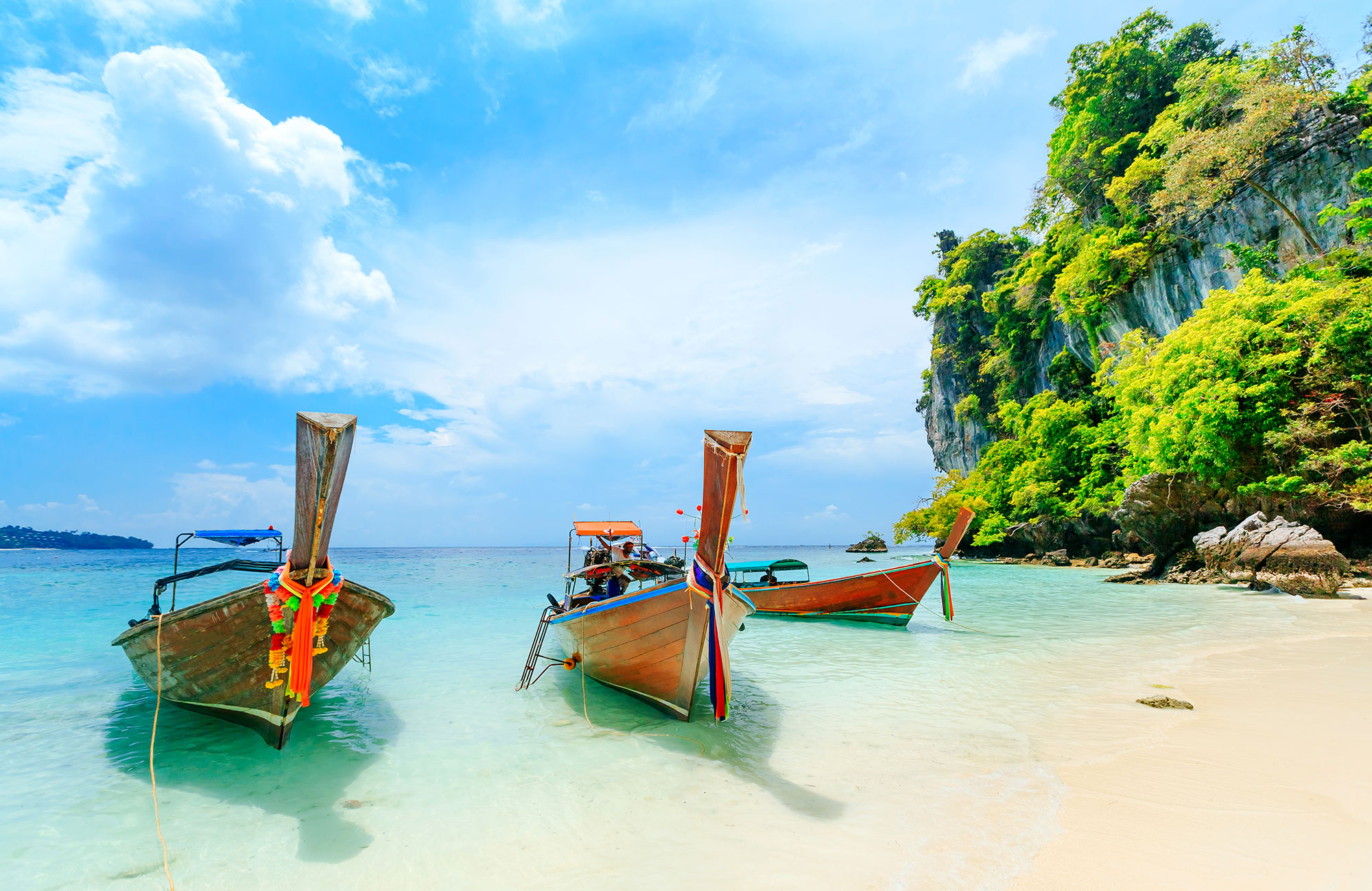 Longtailbåtar i Phuket, Thailand