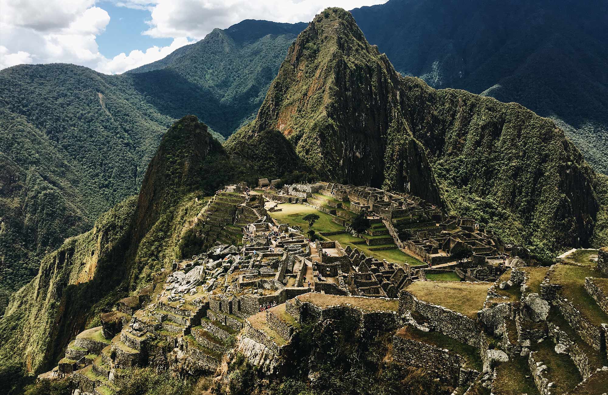 vy över machu picchu i peru under en vandringresa