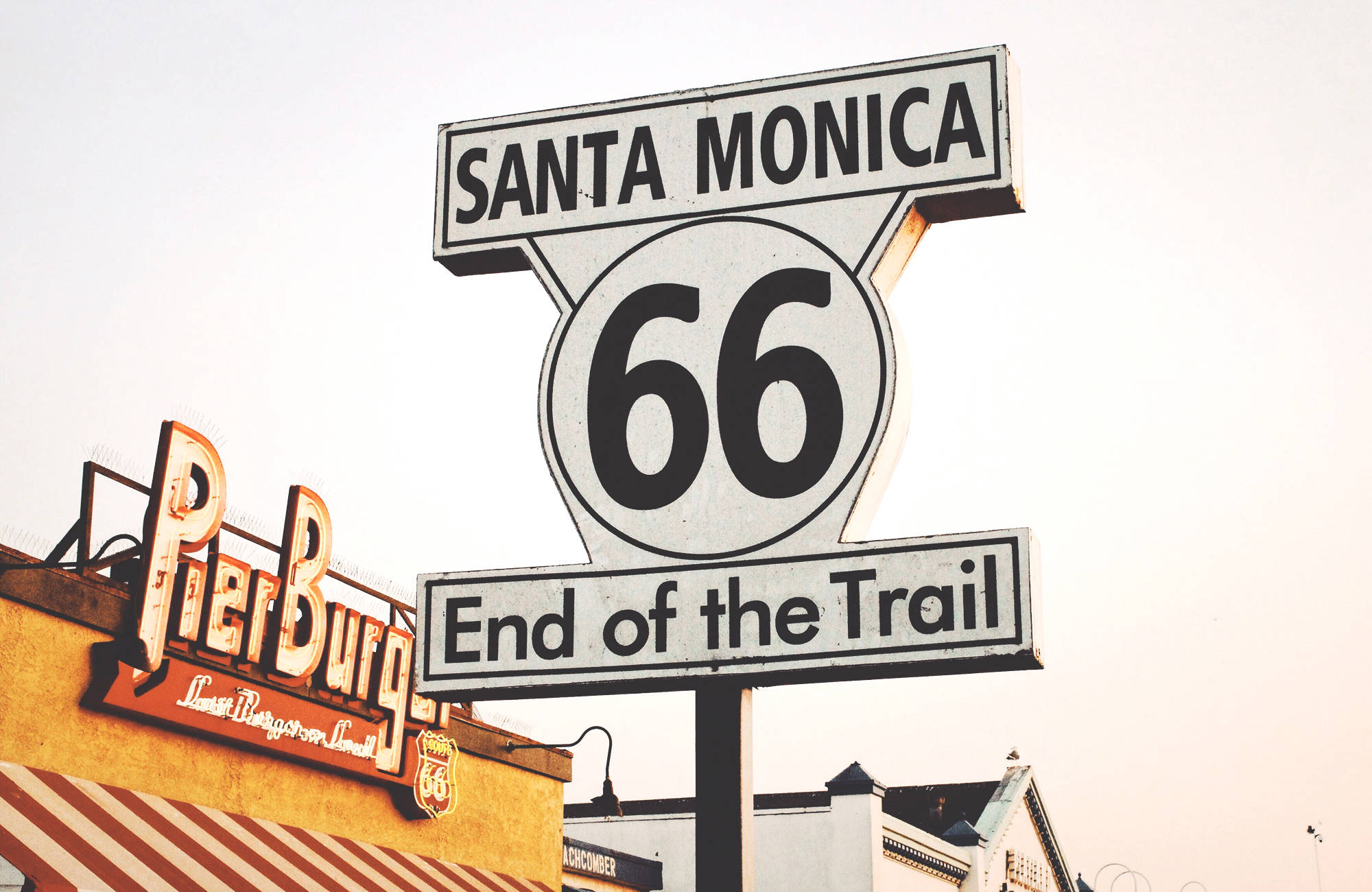 slutet på route 66 på santa monica pier