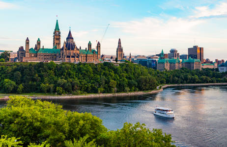 Parlamentet i Kanadas huvudstad Ottawa.
