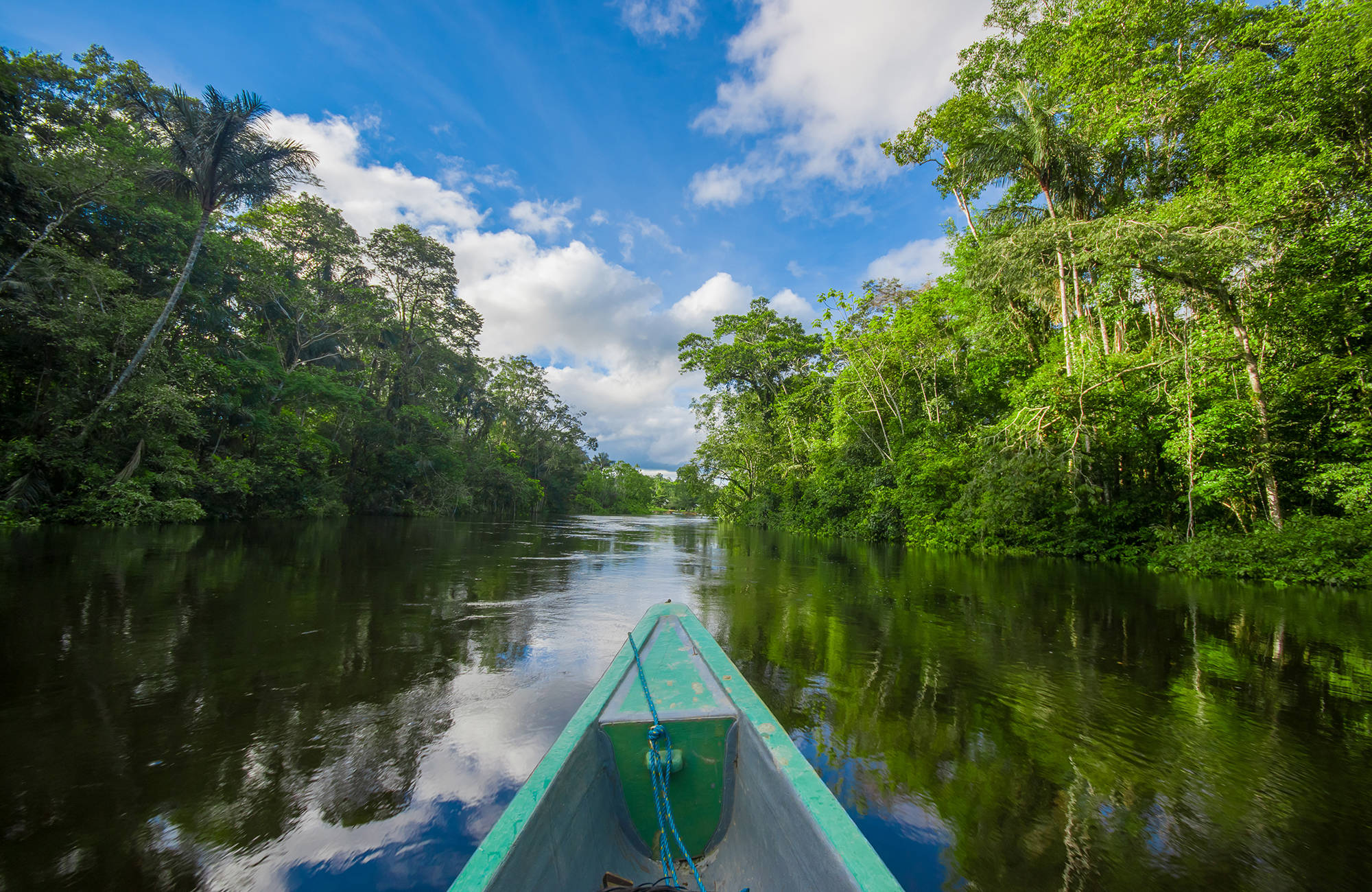 Paddla kanot i Amazonas.