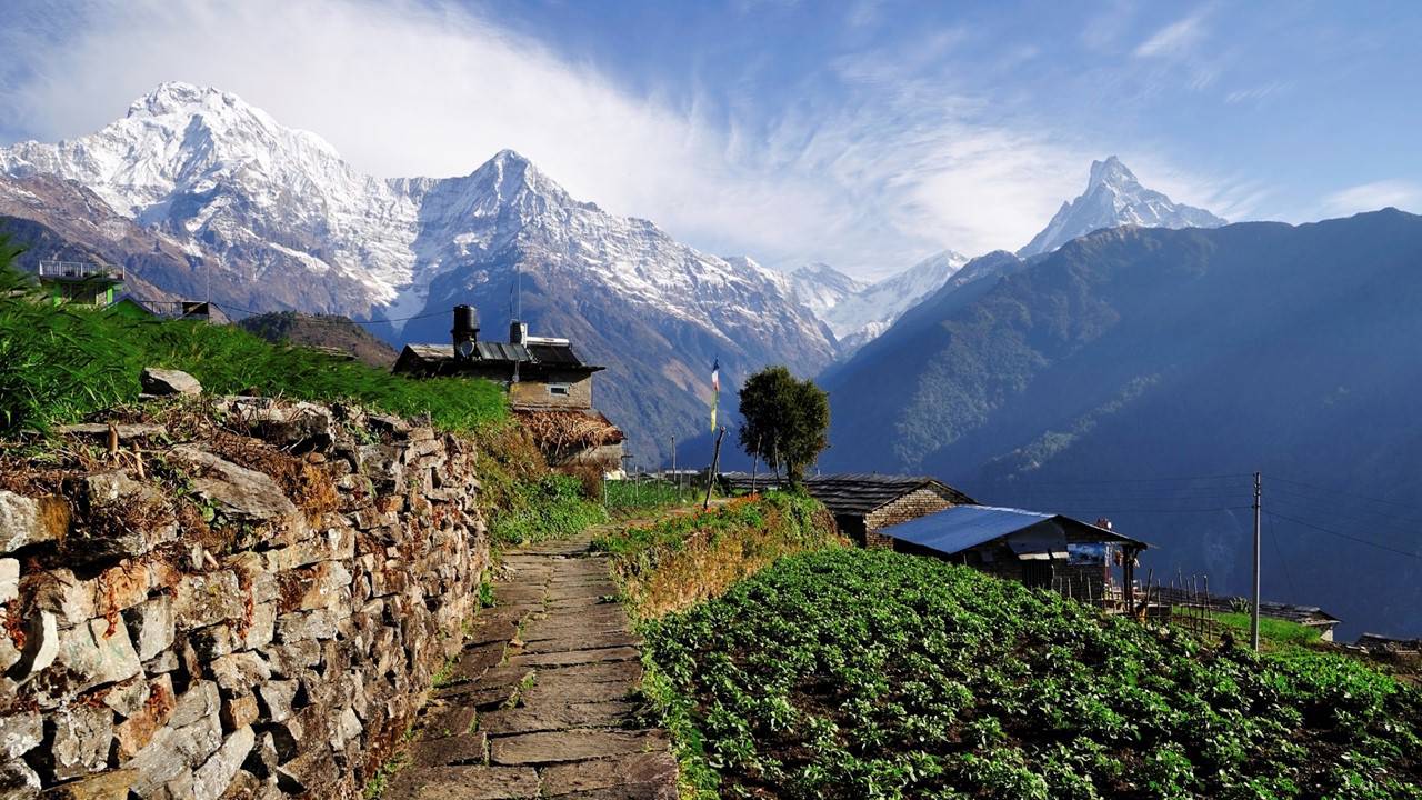Häftiga vyer under resan till Nepal