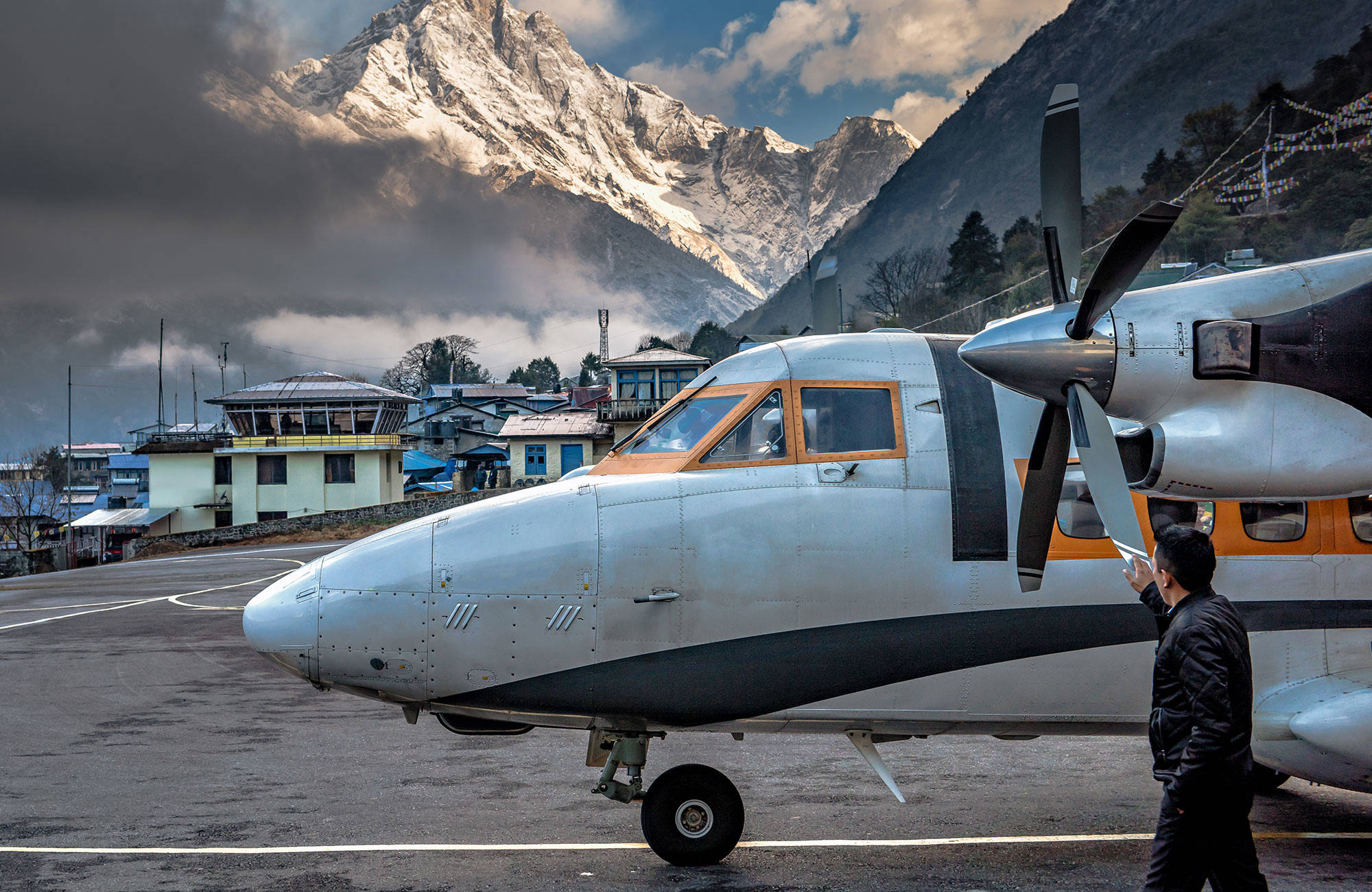 Ett flygplats som kan ta er till Mount Everest i Nepal.