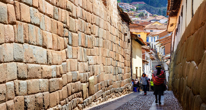 Inkahuvudstaden Cuzco i Peru