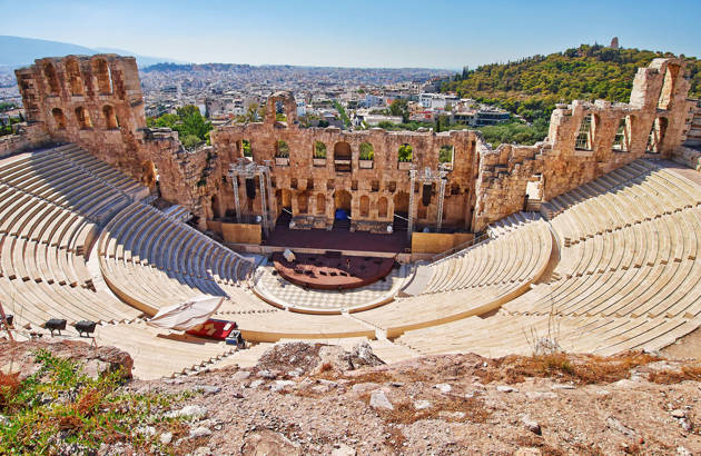 en amfiteater i aten som kan besökas på gruppresa i grekland