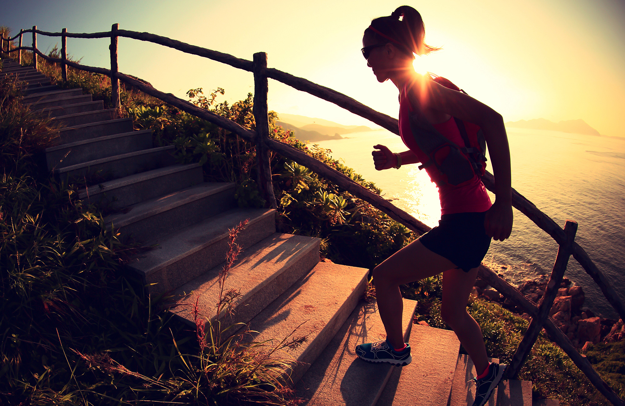 Running sunset