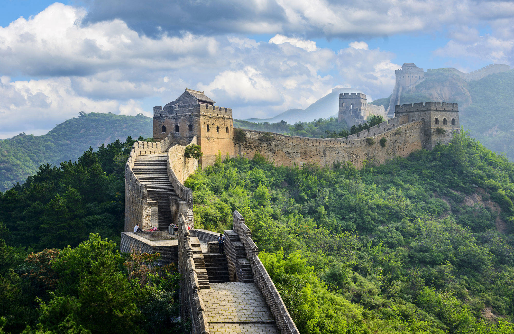 Vandra längs kinesiska muren under en resa i september.