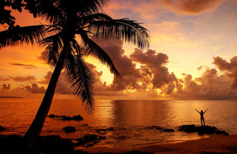 taveuni-island-fiji-lavena-village-beach-woman-sunset