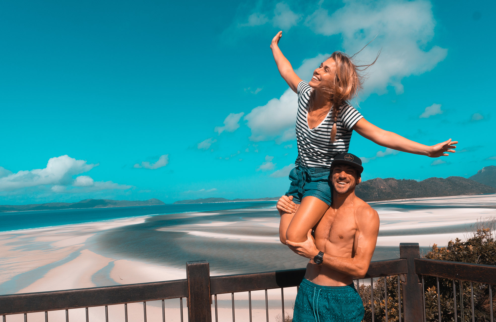 Knölvalar utanför Fraser Island i Australien