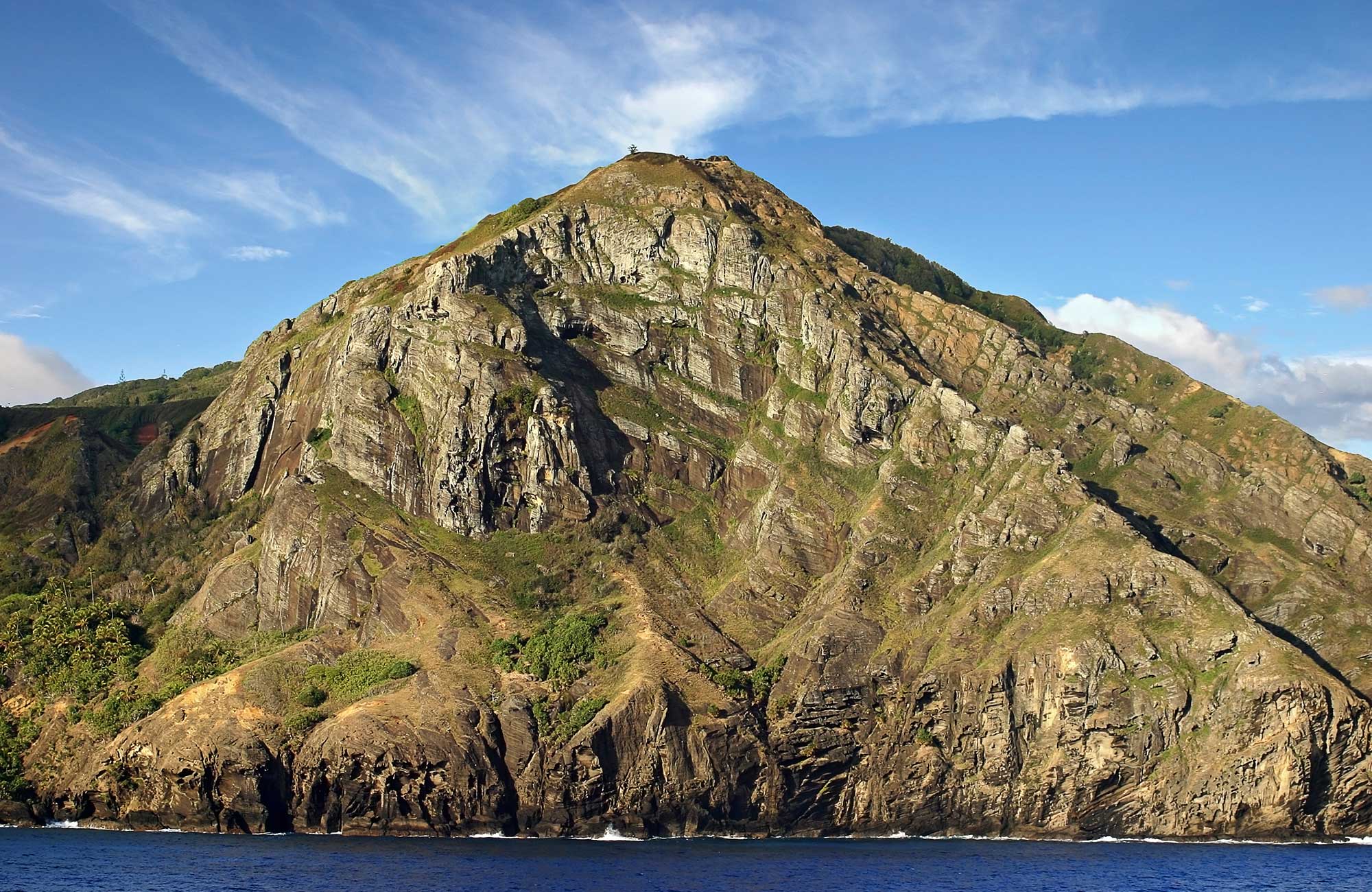 bergstopp på pitcairns island