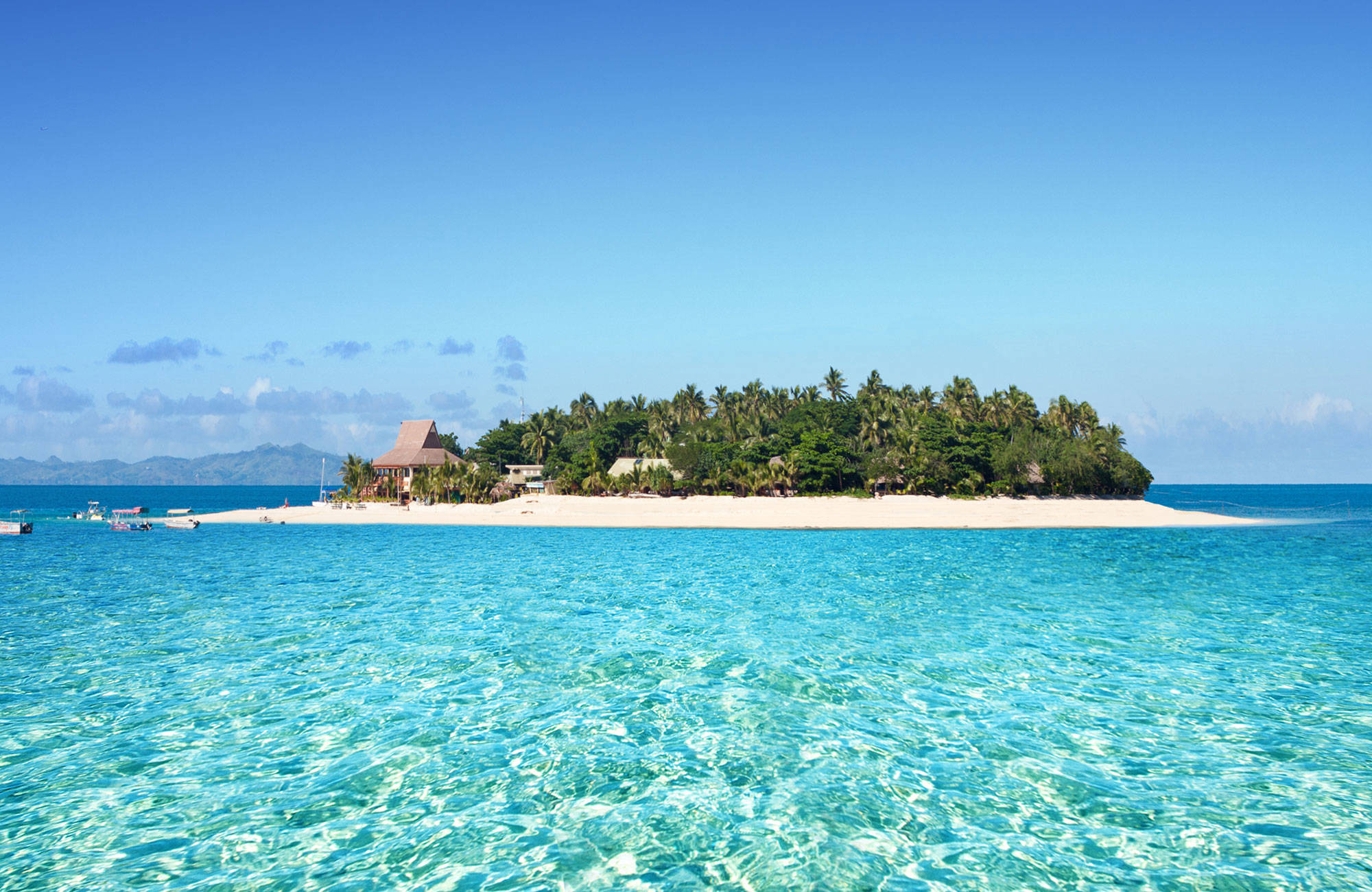 beach comber island under en resa till fiji