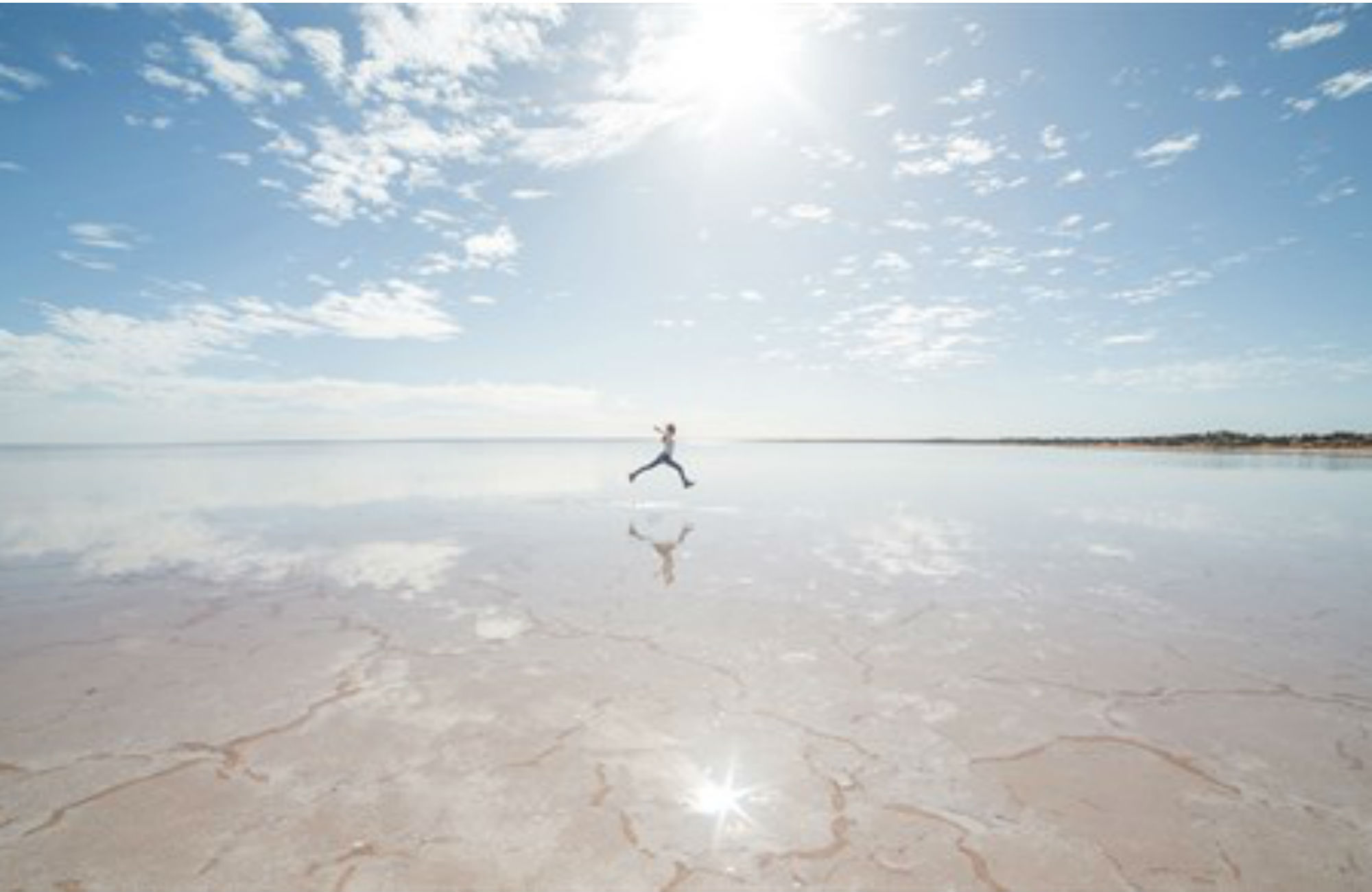 Sjön South Lake Eyre Australien