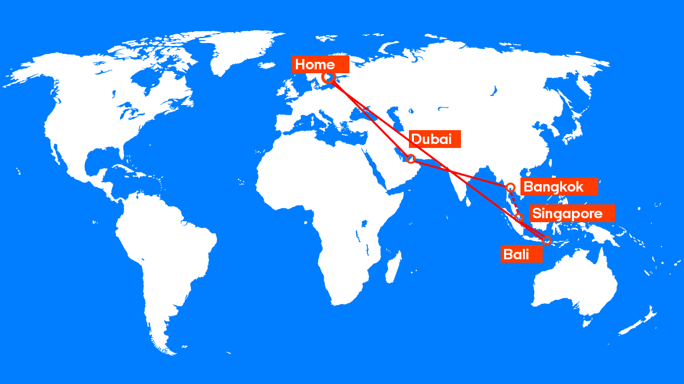 Karta över ditt första backpackingäventyr