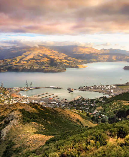 Vackra landskap omkring Christchurch