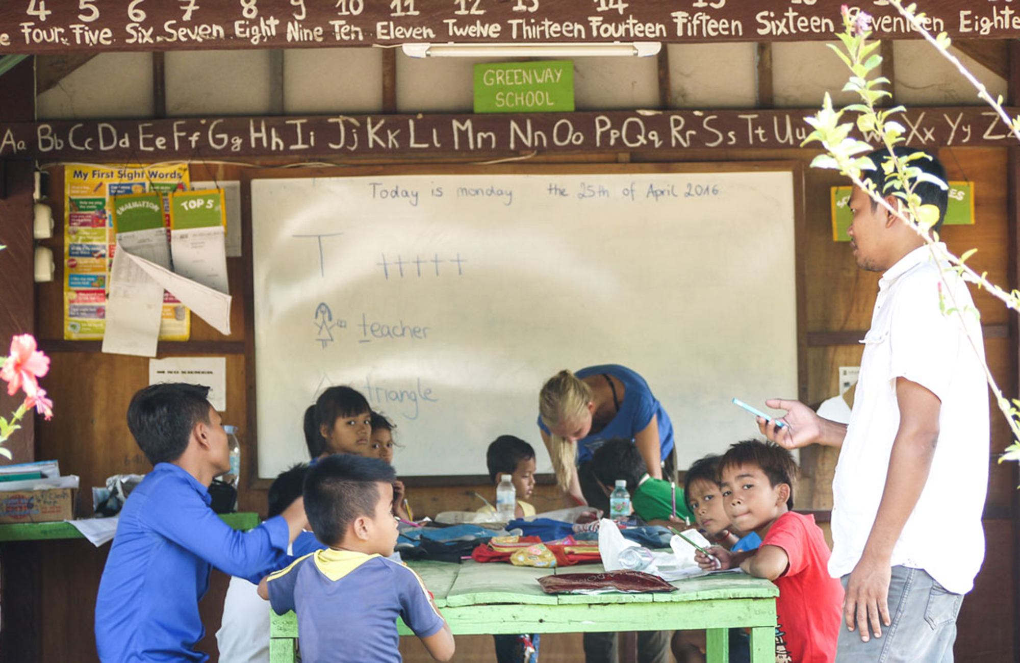 Klassrum i Kambodja