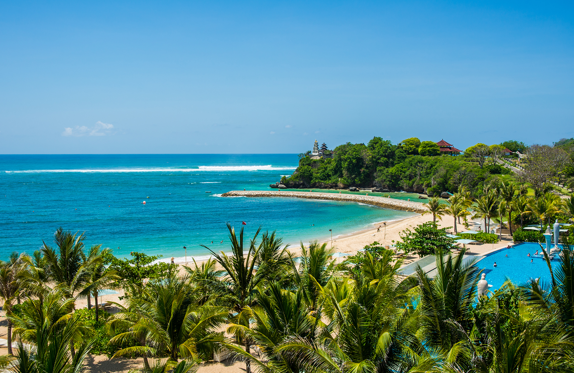 vy över nusa dua beach på bali