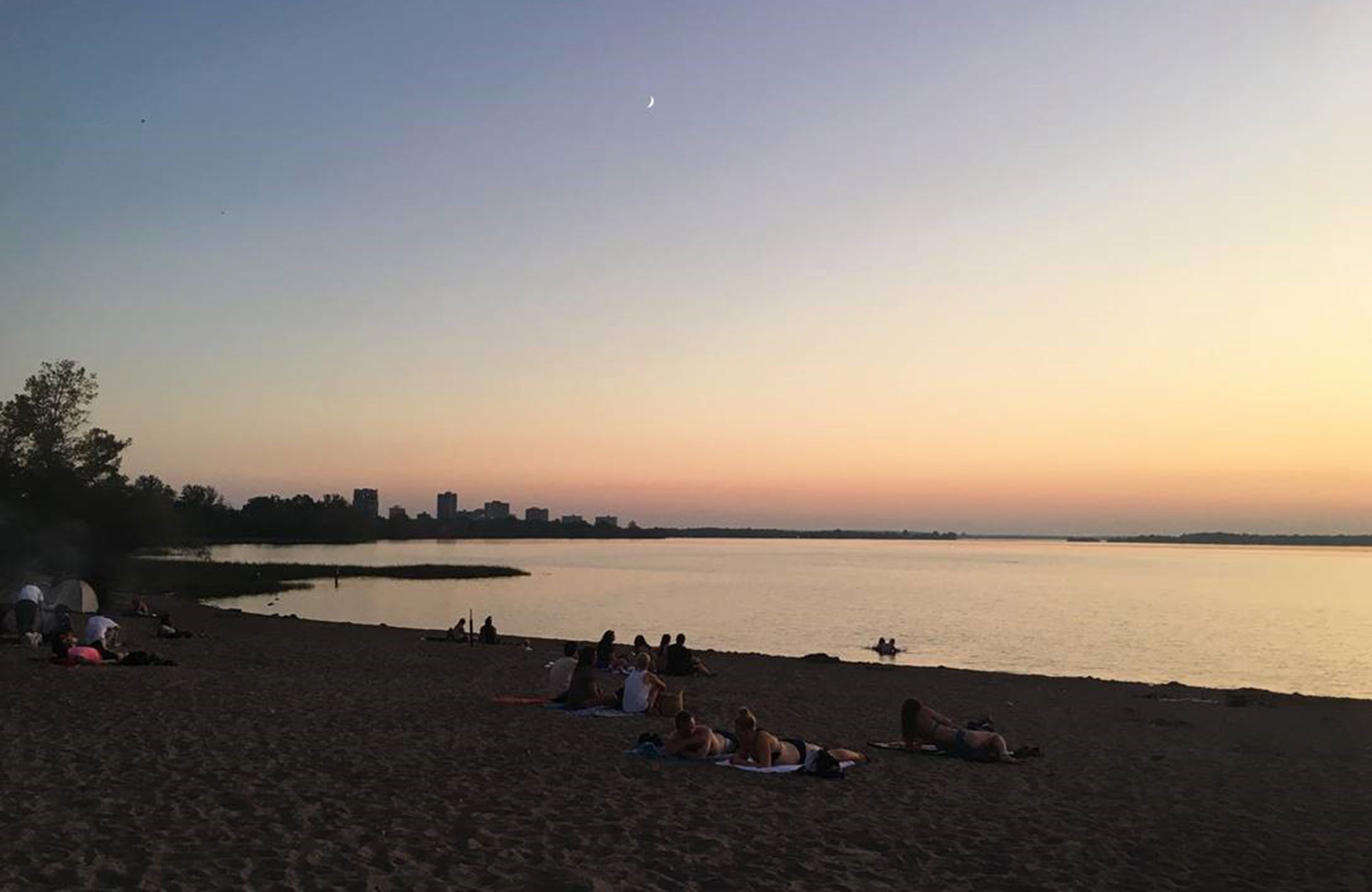 beach in Ottawa not far from Carleton University