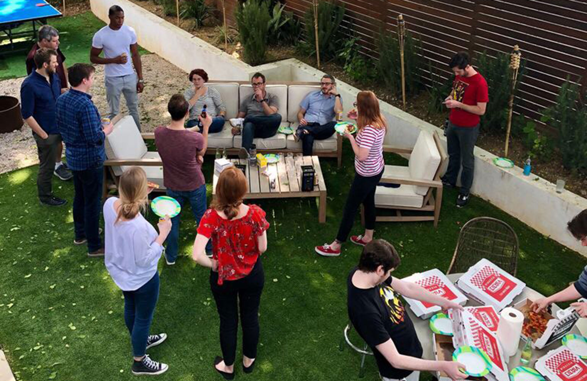 elin och en vän som gör praktik inom hr i usa