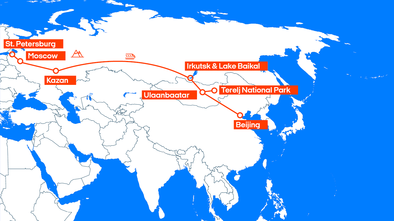 karta över transmongoliska järnvägen