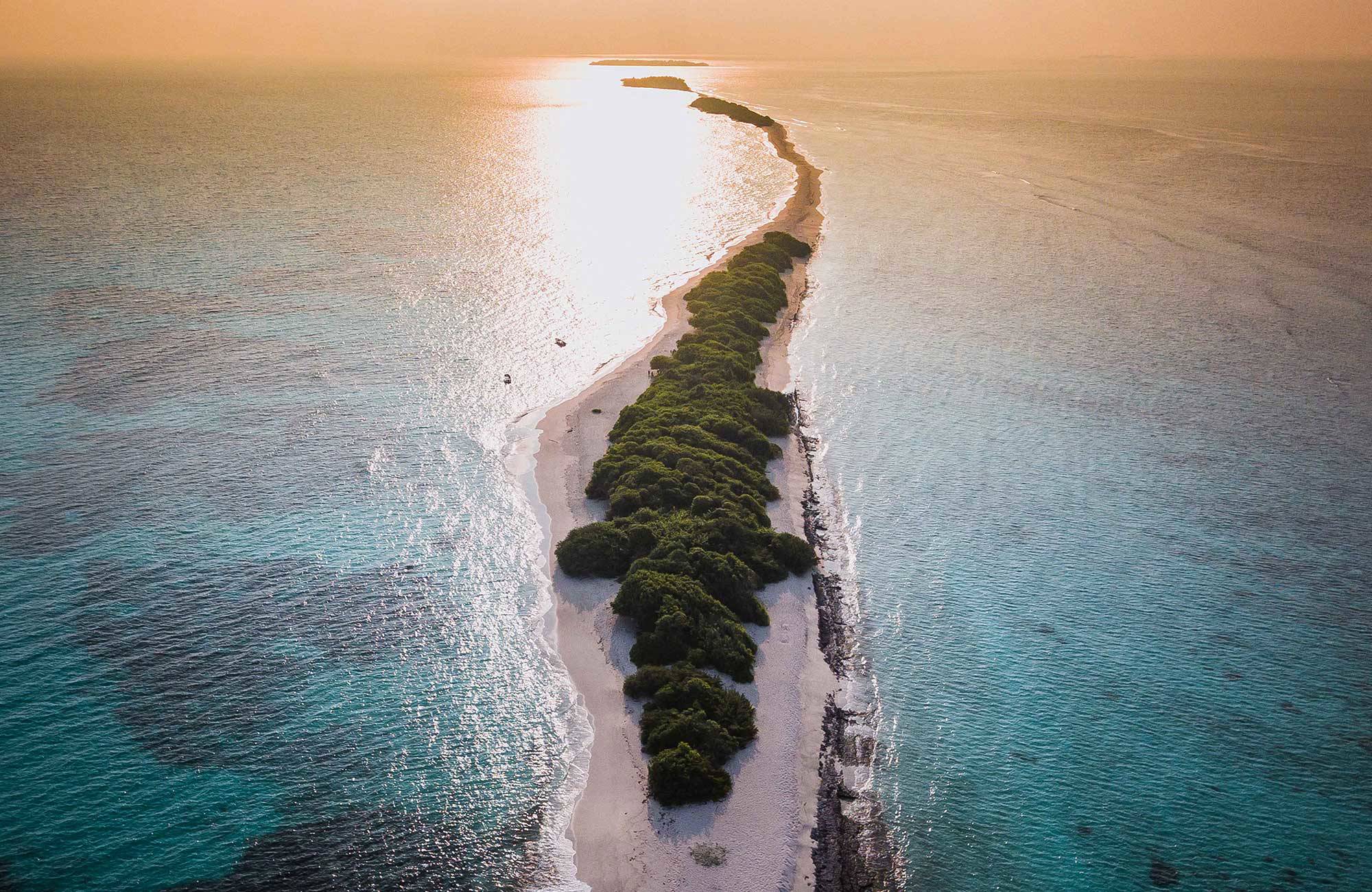En vacker ö vid maldiverna