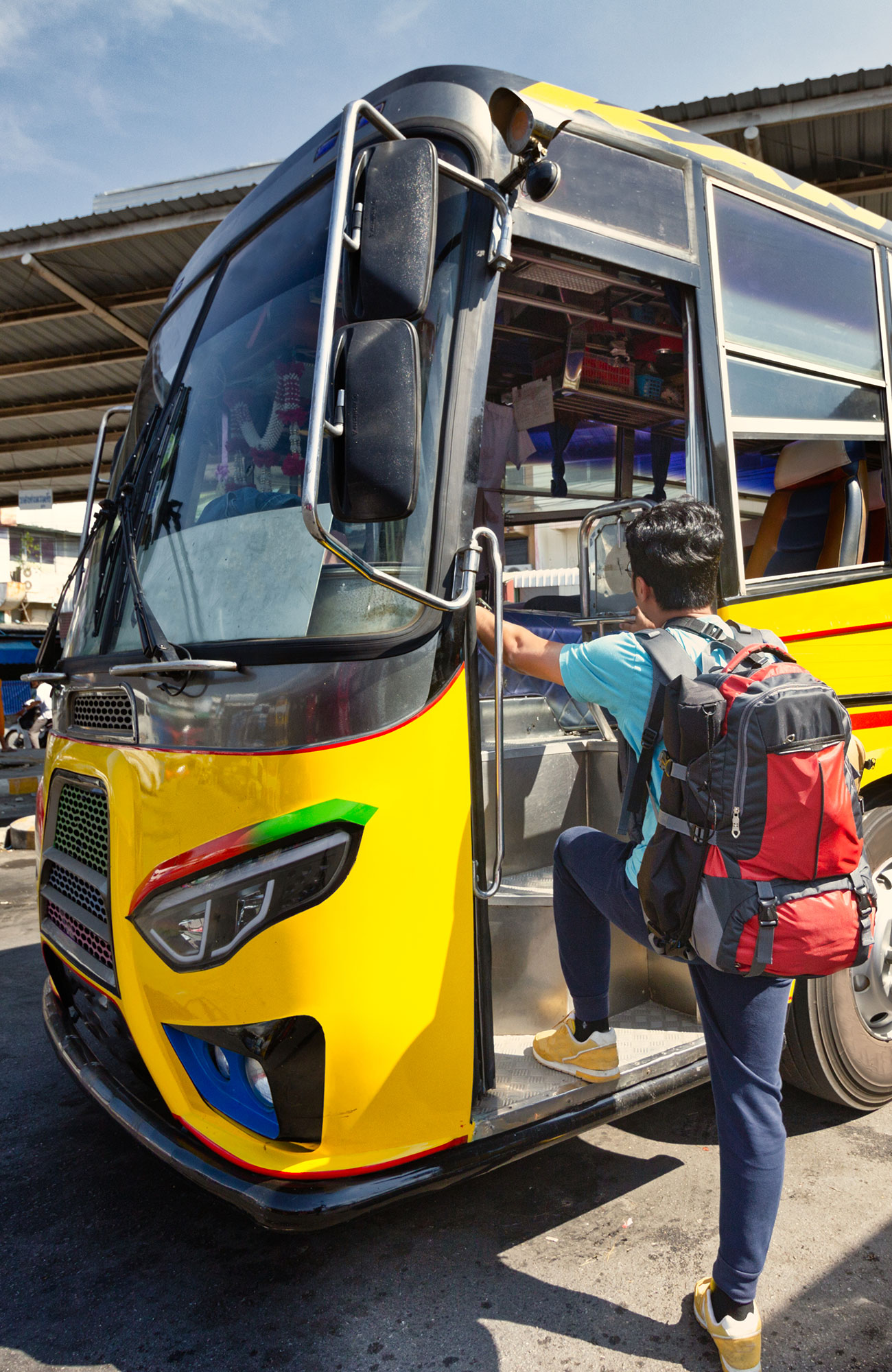 Bus Travel Getting Aboard
