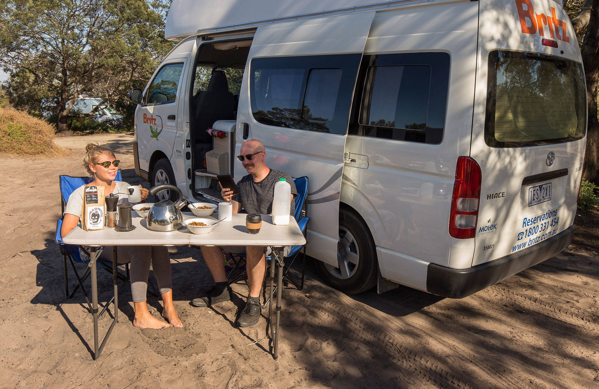 Voyager campervan i Australien
