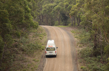 Voyager campervan i Australien