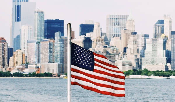 American Flag In New York