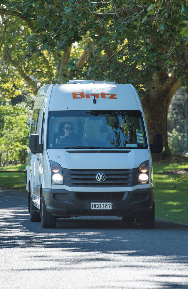 Hyr Britz Venturer campervan i Nya Zeeland