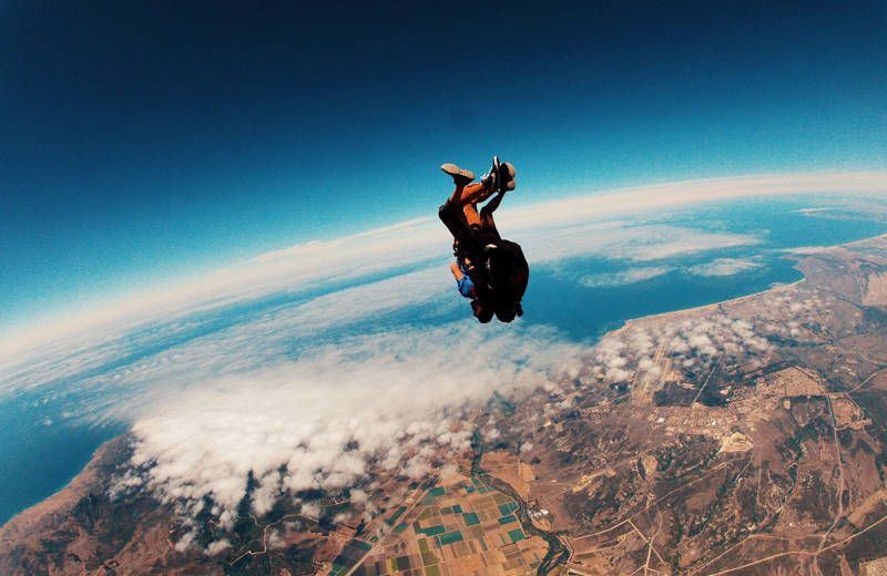 Skydiving with a gorgeous view