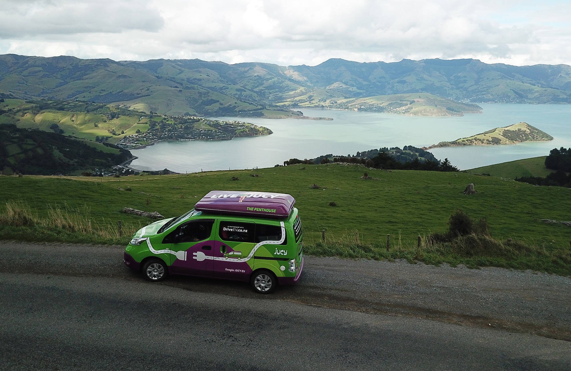 Jucy EV - en eldriven campervan i Nya Zeeland