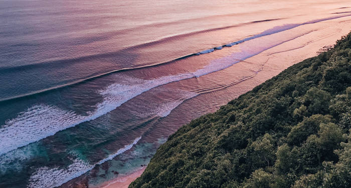 Indonesia Bali Kuta Selatan Jungle Beach Waves Sunset