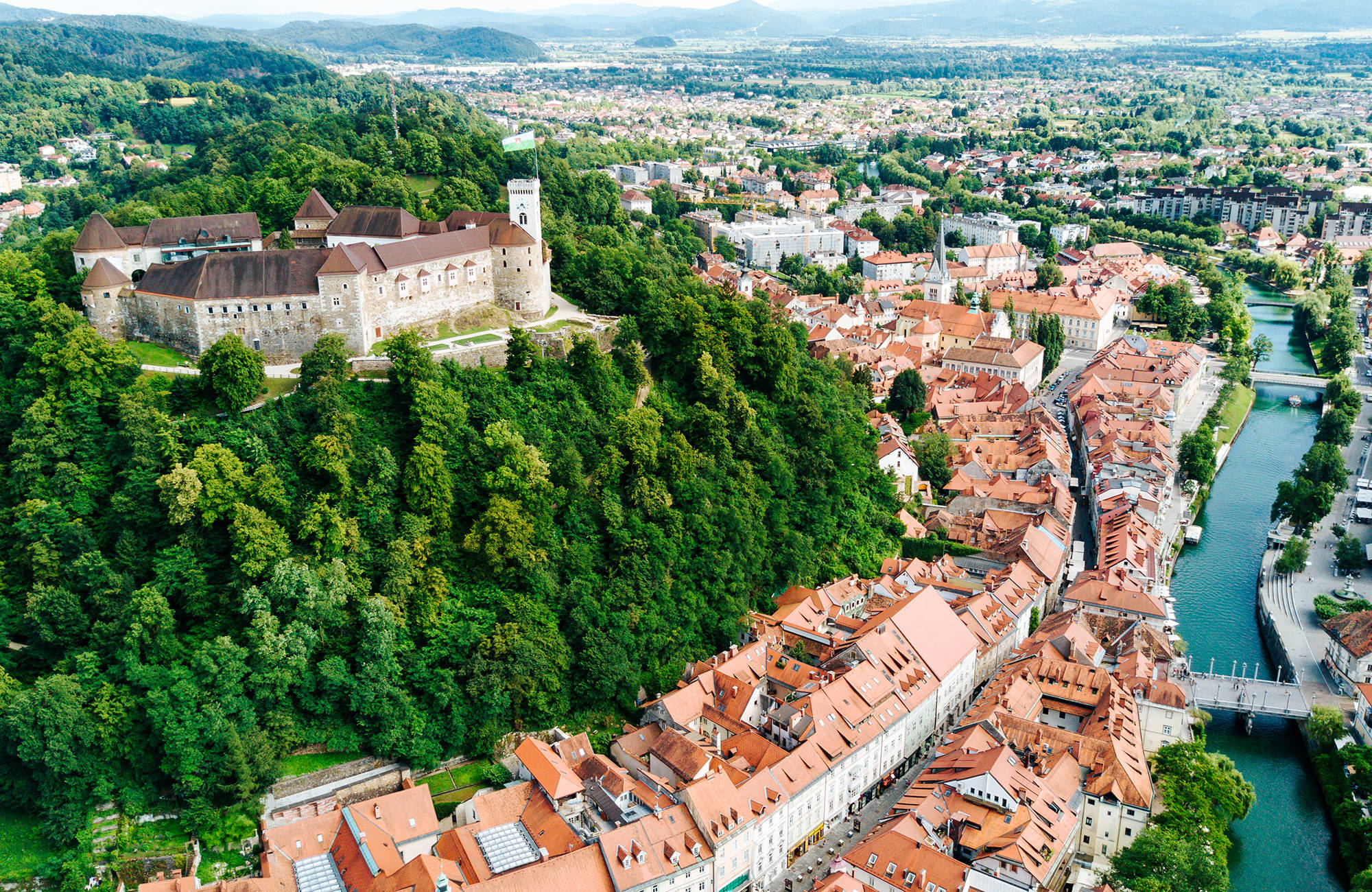 Njut av en panorama utsikt över Ljubljana 