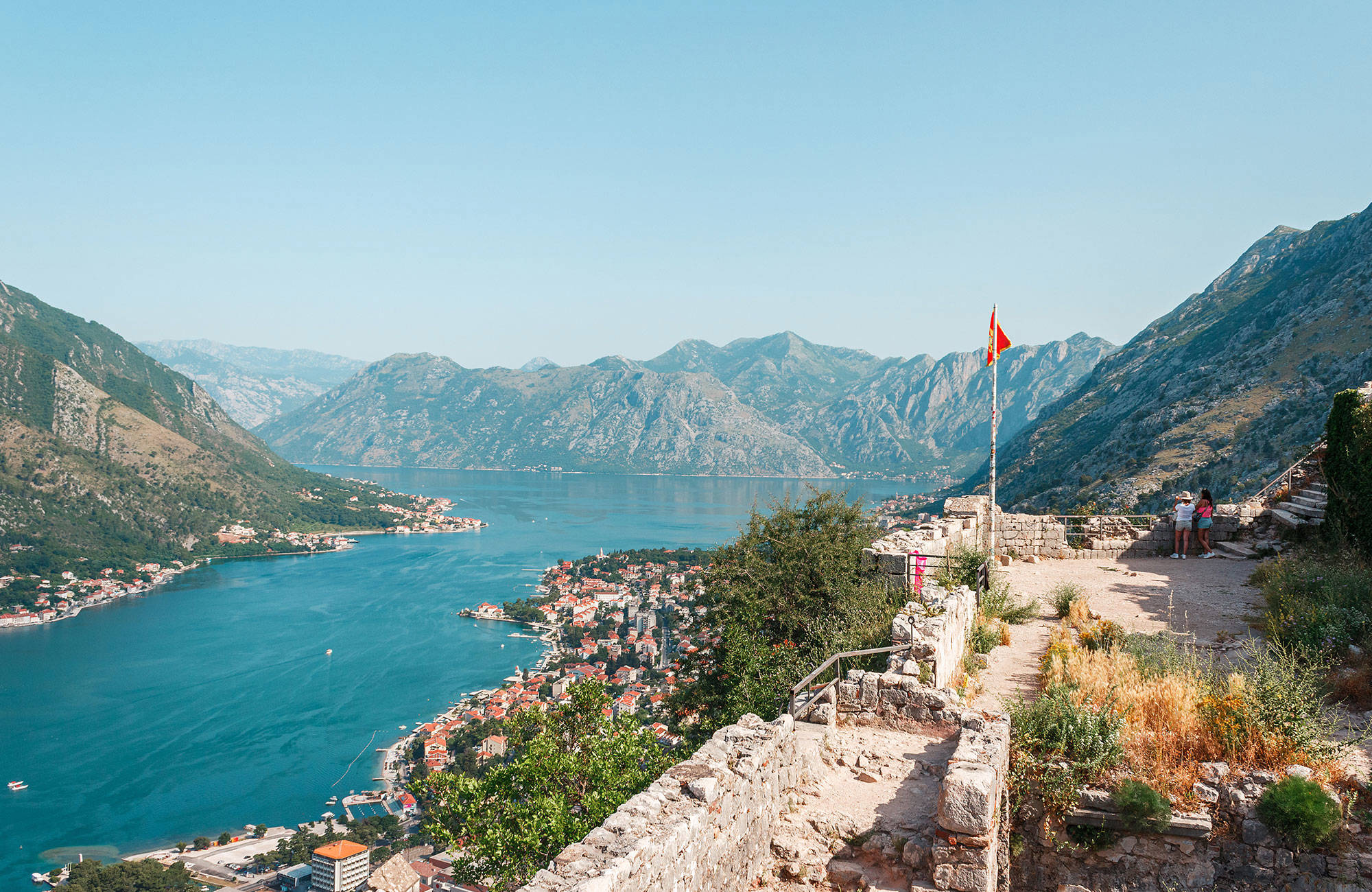 Kotorbukten under en resa till Montenegro