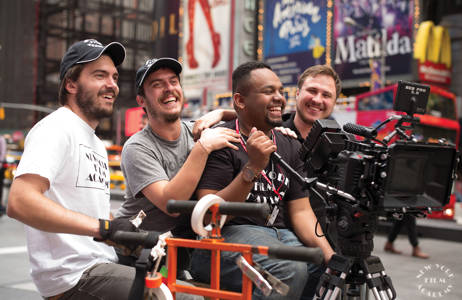 New York Film Academy Students Filming On Times Square