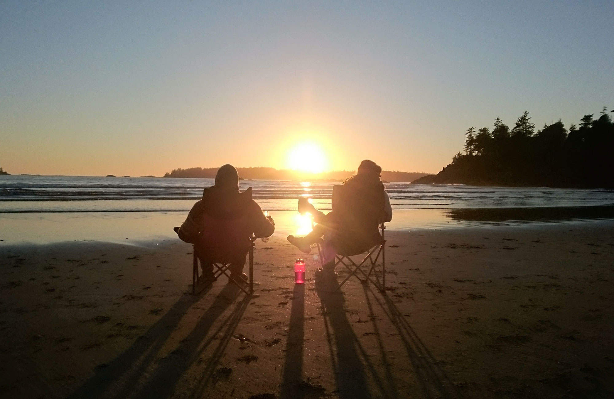 vancouver island and sunset