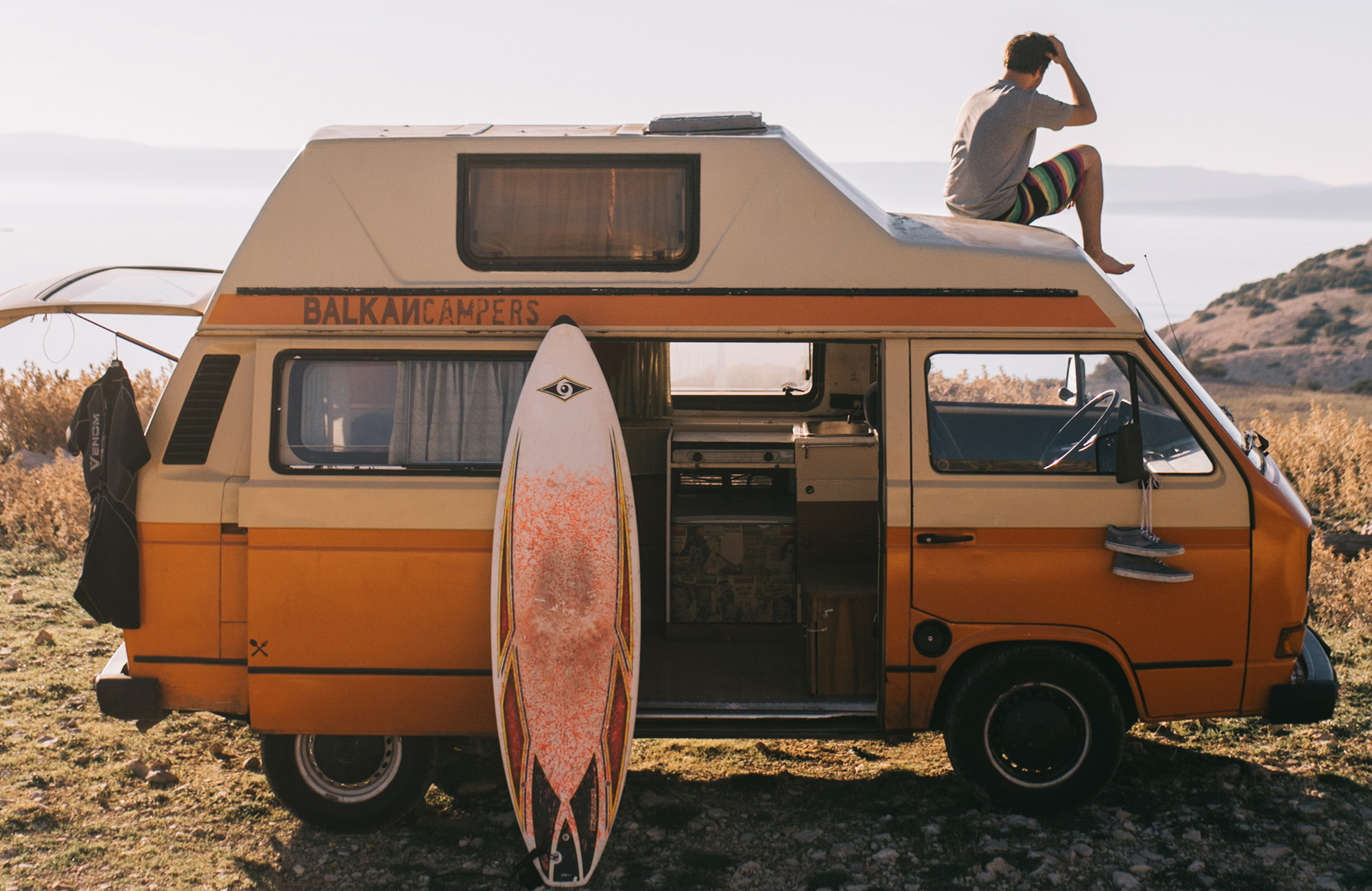 go on a road trip in a camper in balkan