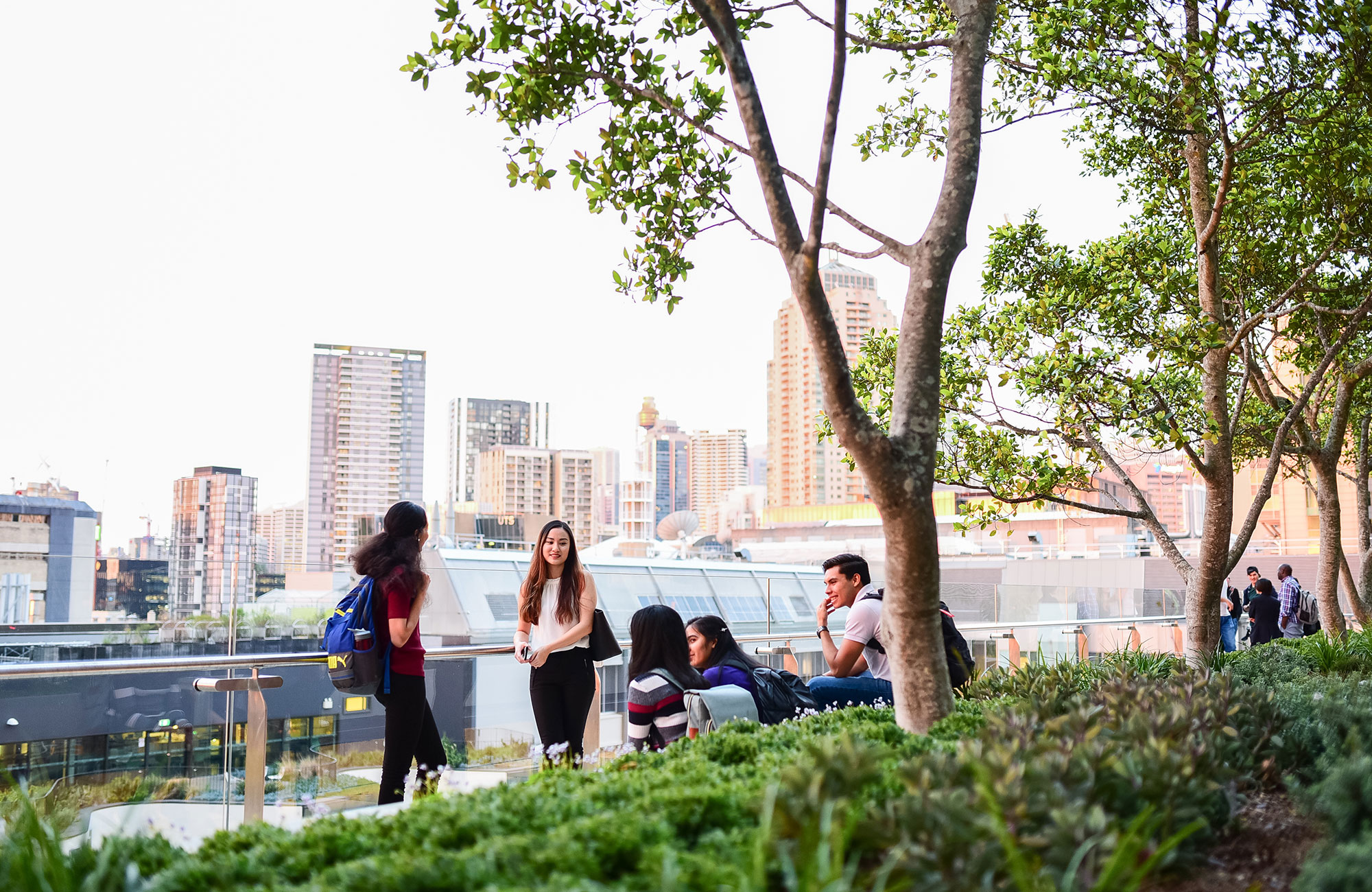 en grupp av studenter vid University of Technology Sydney i australien