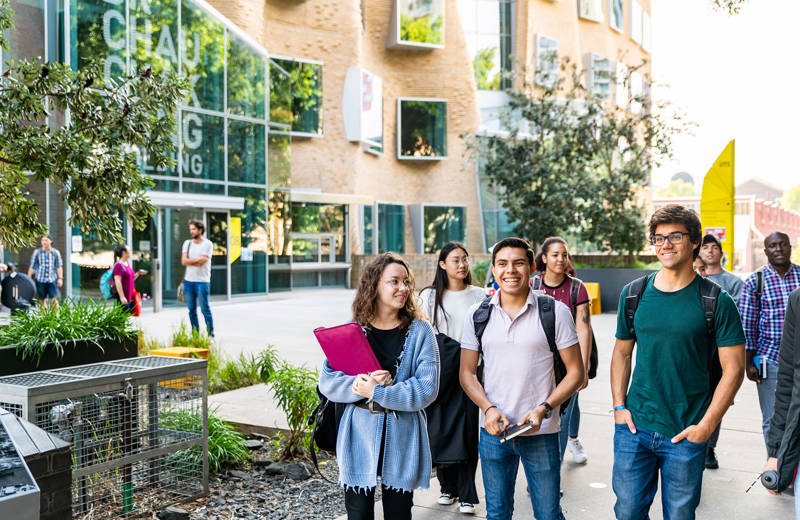 Students Walking On Campus Of University Of Tecnhology Sydney