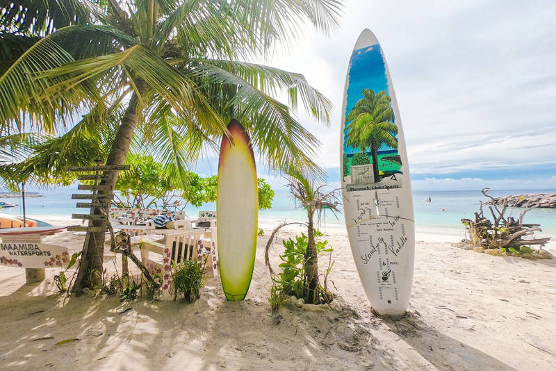 Maldives Maafushi Surfboard