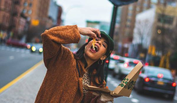 Girl Eating Pizza Cover