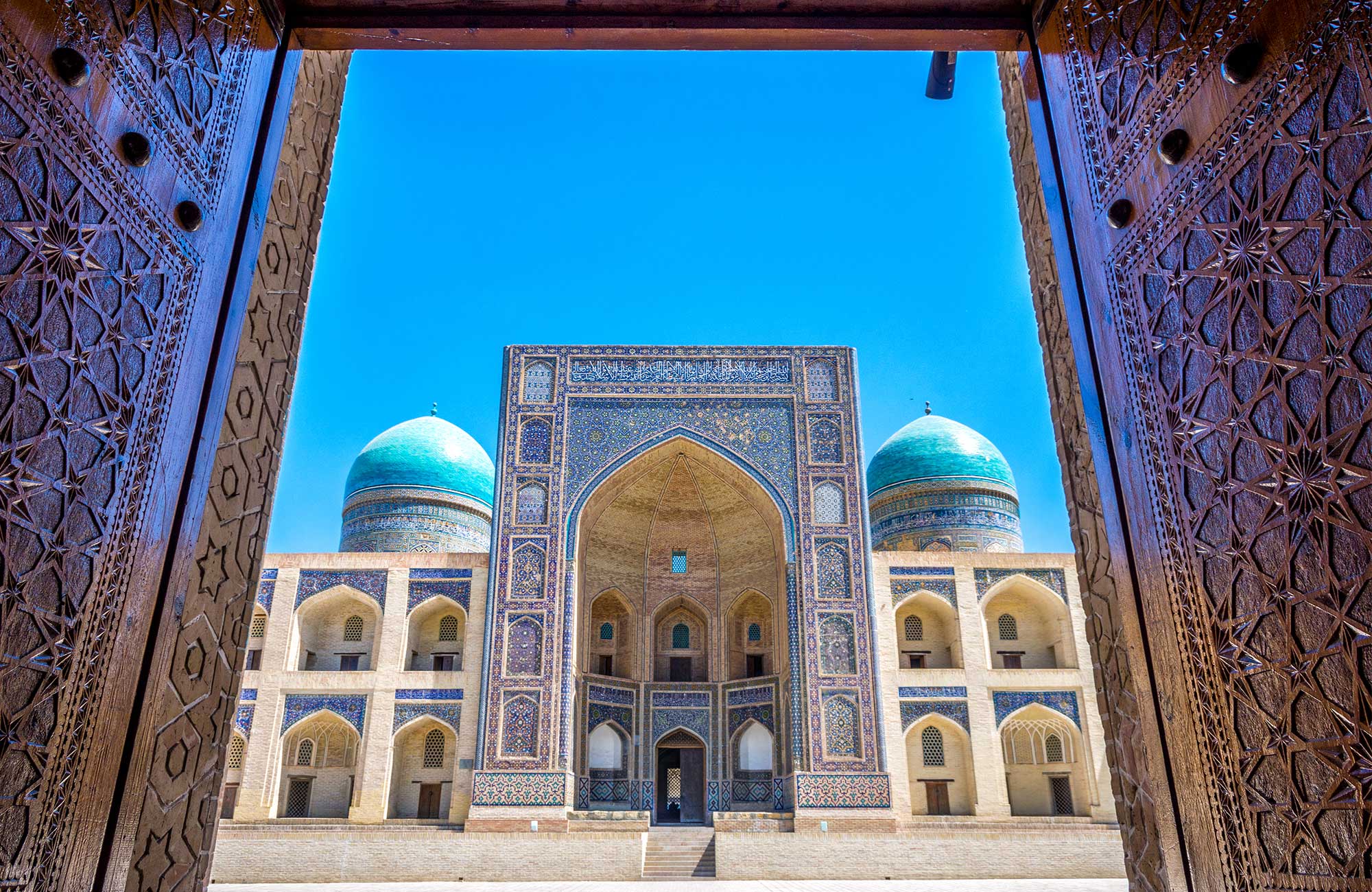 vacker arkitektur i bukhara i uzbekistan, centralasien