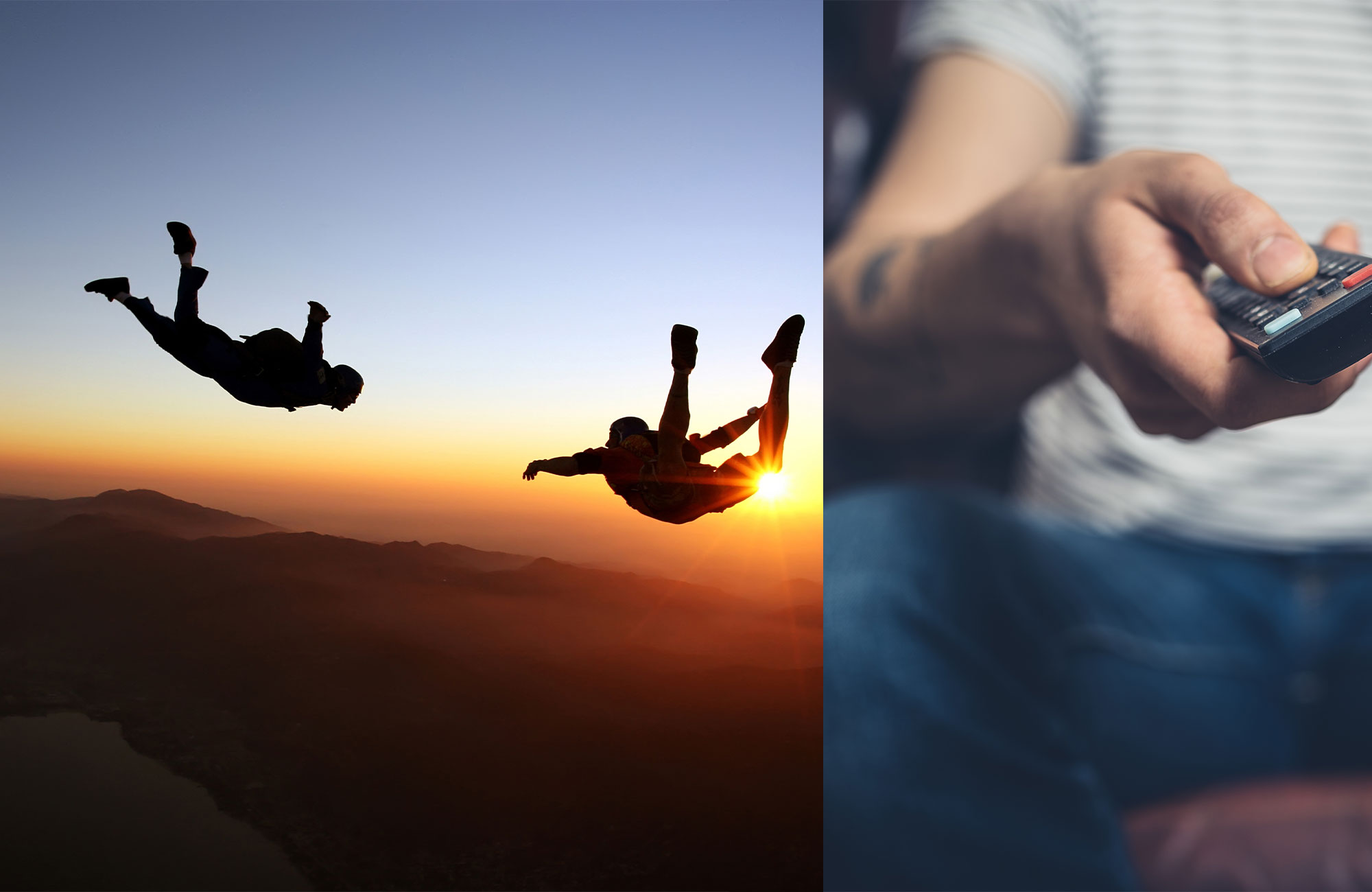 skydive vs watching tv