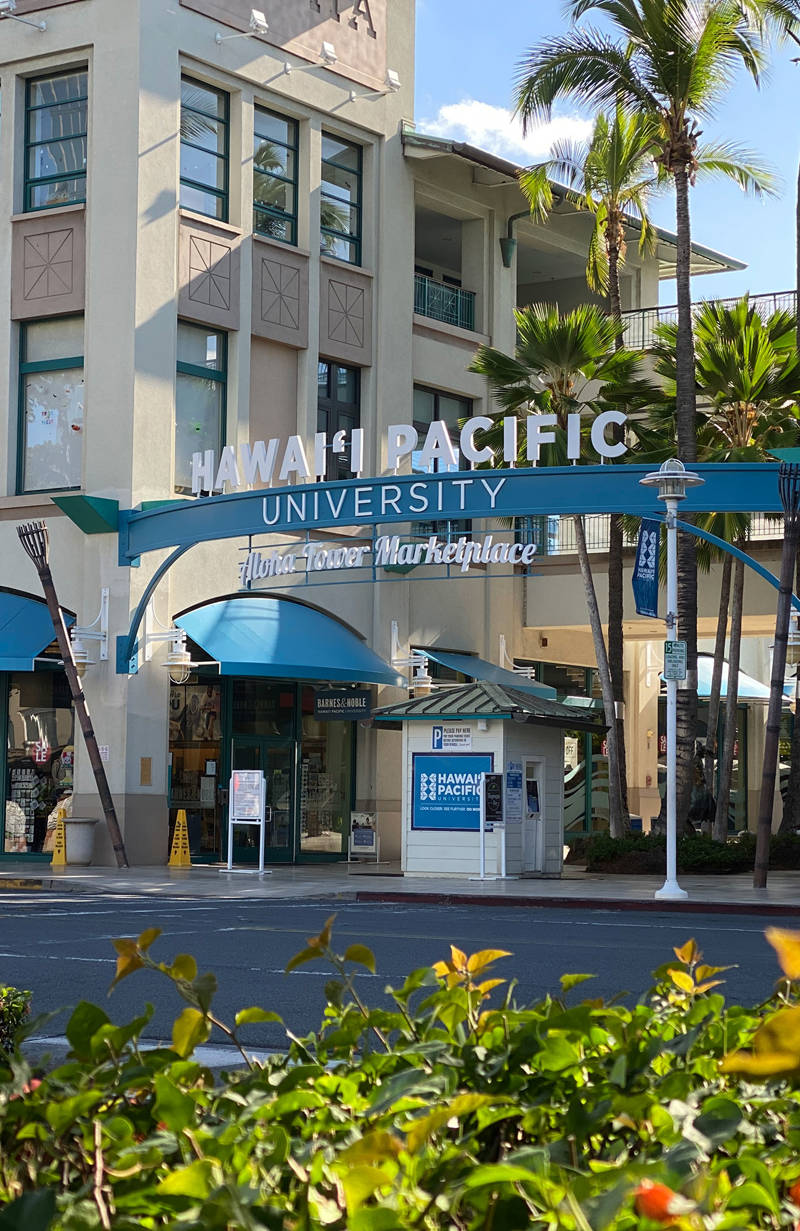 Building at Hawaii Pacific University on Honolulu, Hawaii