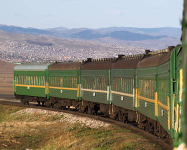 Res längs Transmongoliska järnvägen från St. Petersburg till Beijing
