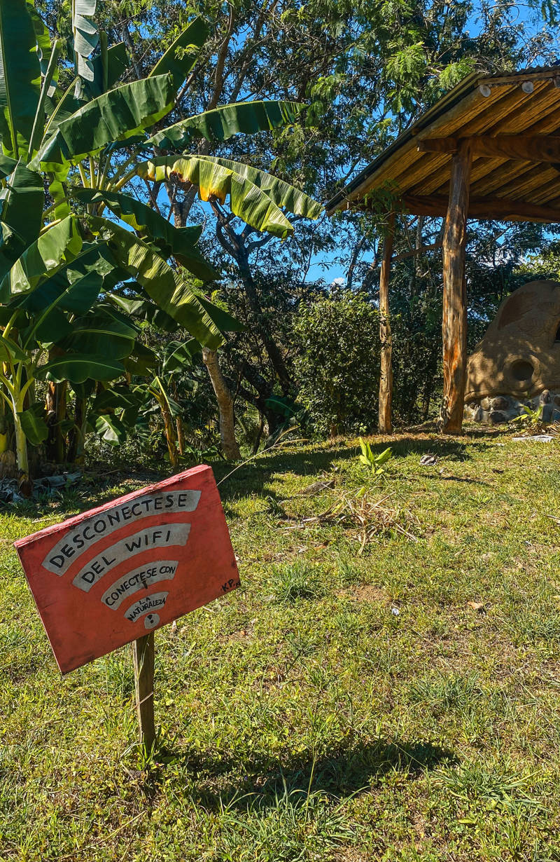 Jakera Costa Rica Digital Detox Connect To Nature Camp Sign