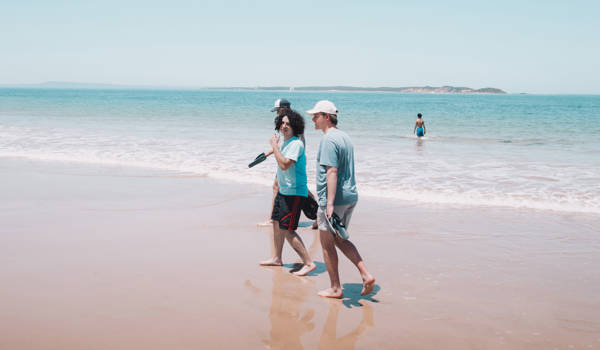 Group Of Friends On A Beach In Australia