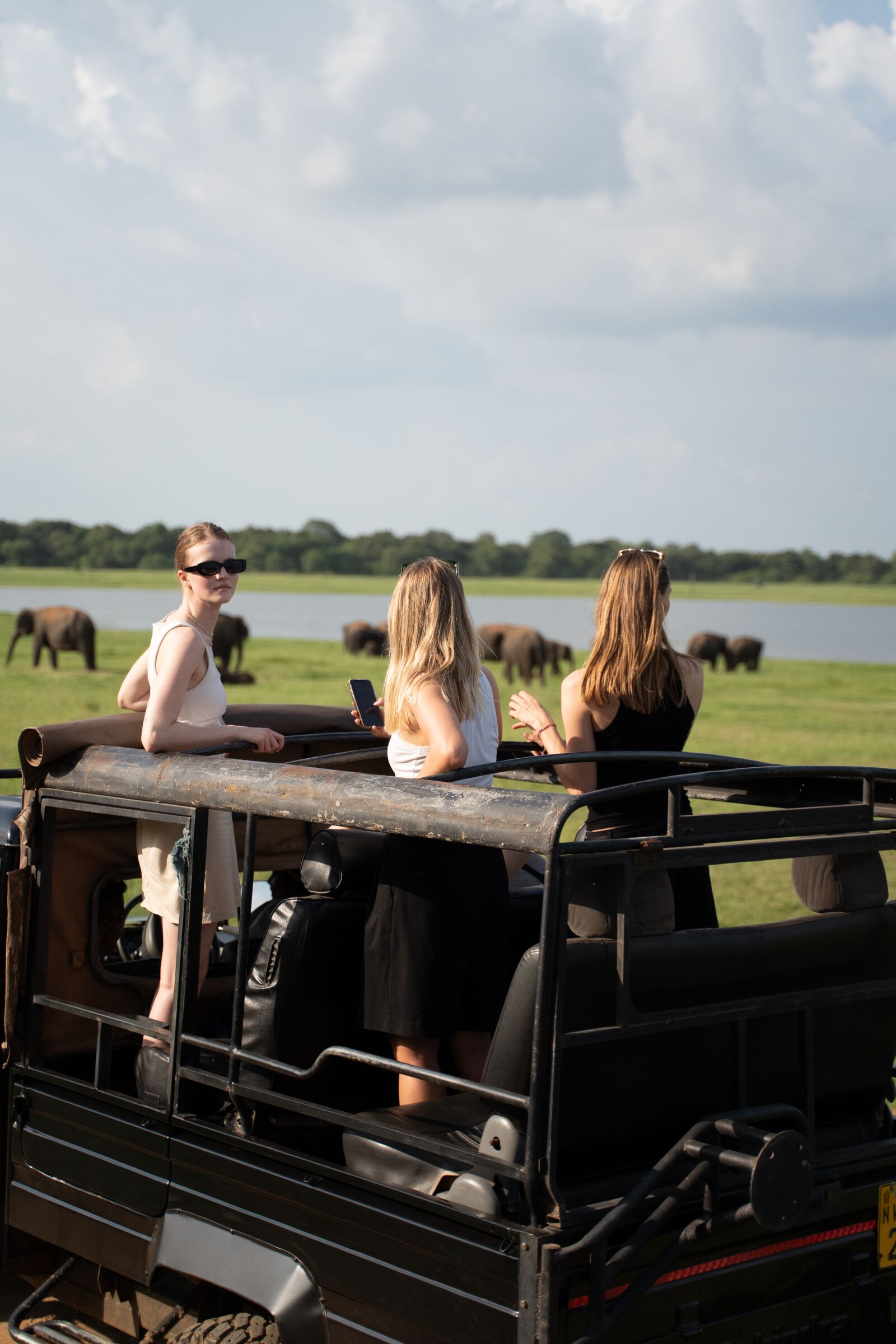 Op safari In Minneriya in Sri Lanka
